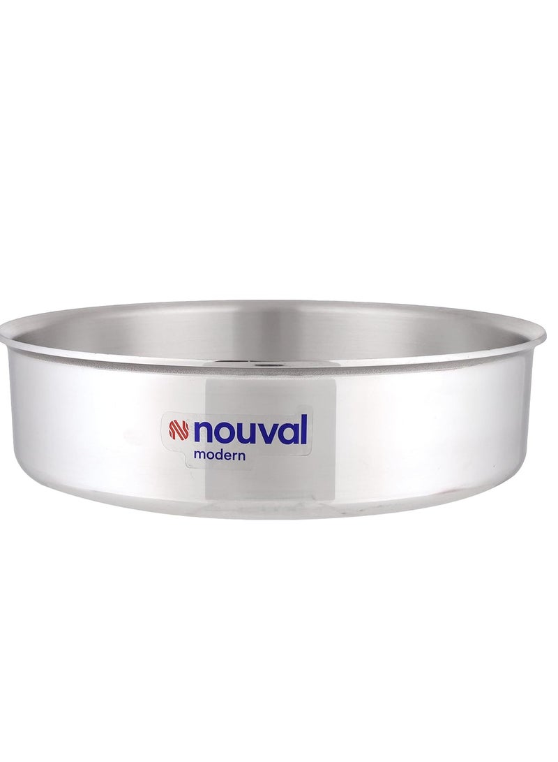 نوفال طقم صينية دائرية للخبز والبيتزا 4 قطع  ثقيل جدا24-26-28-30 سم بجودة عالية صناعة مصرية - Image 2